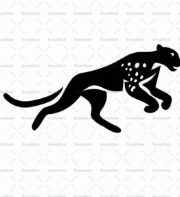 Silhouette eines rennenden Geparden